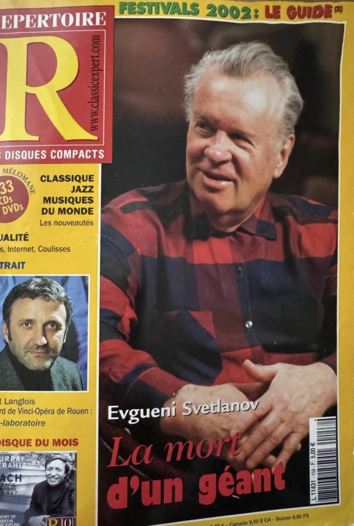 Répertoire Evgueni Svetlanov - La mort d'un géant